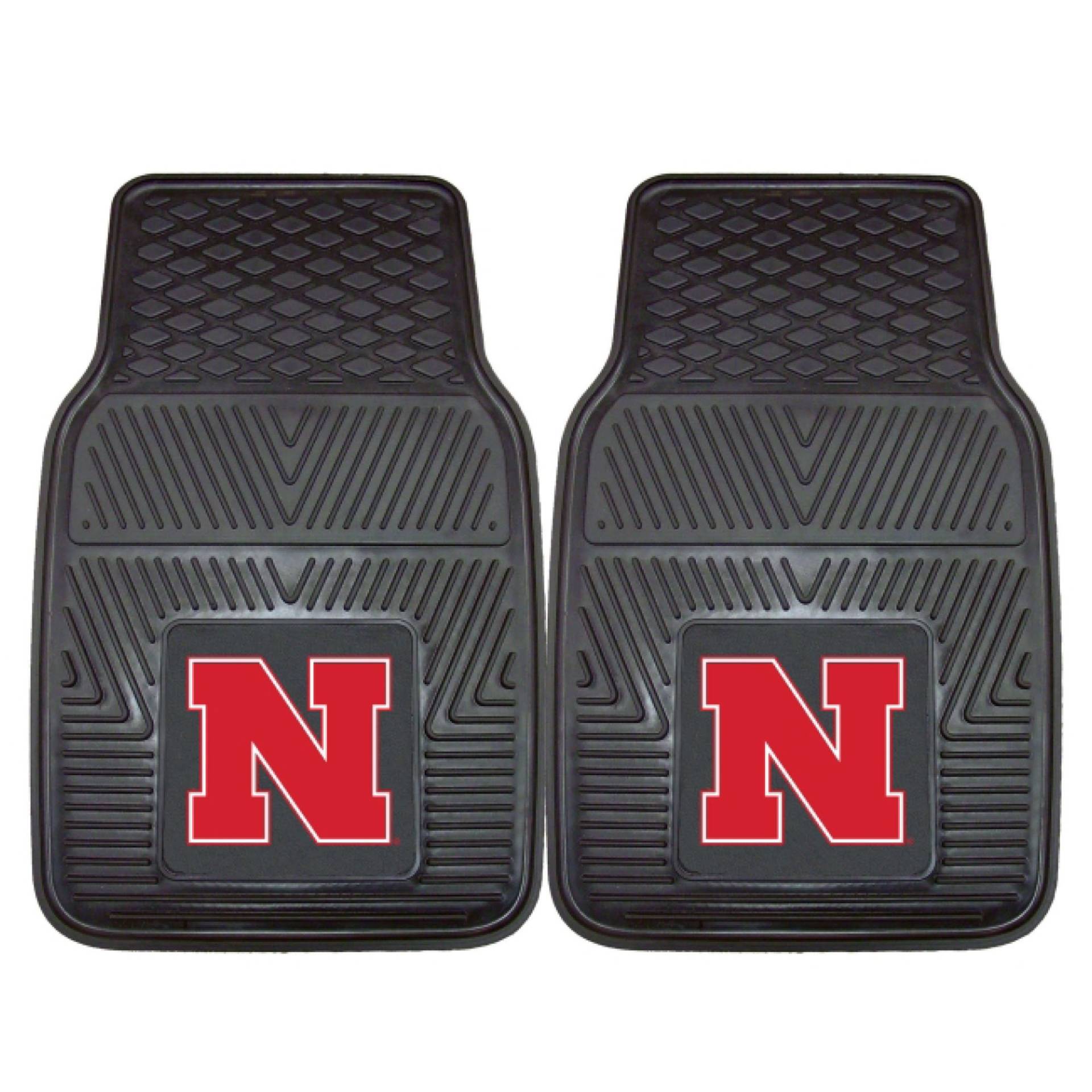 FANMATS 8871 Nebraska Cornhuskers 2-teiliges strapazierfähiges Vinyl-Automatten-Set, Vorderreihe Fußmatten, Allwetterschutz, universelle Passform, tiefes Resevoir-Design – N Primär-Logo, schwarz FANMATS 8871 Nebraska Cornhuskers 2-teiliges strapazierfähiges Vinyl-Automatten-Set, Vorderreihe Fußmatten, Allwetterschutz, universelle Passform, tiefes Resevoir-Design – N Primär-Logo, schwarz von FANMATS