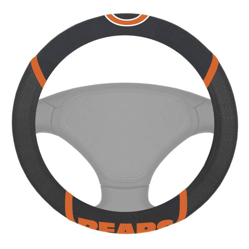FANMATS 15030 Chicago Bears Lenkradbezug, Bestickt, Schwarz von FANMATS