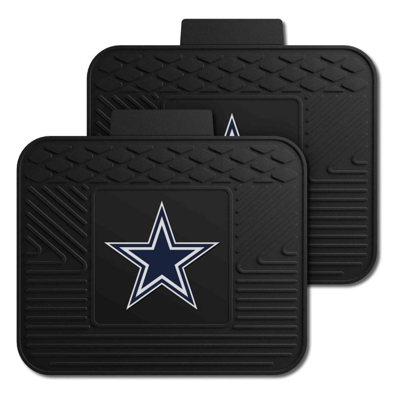 FANMATS NFL – Dallas Cowboys 2 Universal-Matten für Rücksitze, 35,6 x 43,2 cm, Stern-Logo, Schwarz von FANMATS