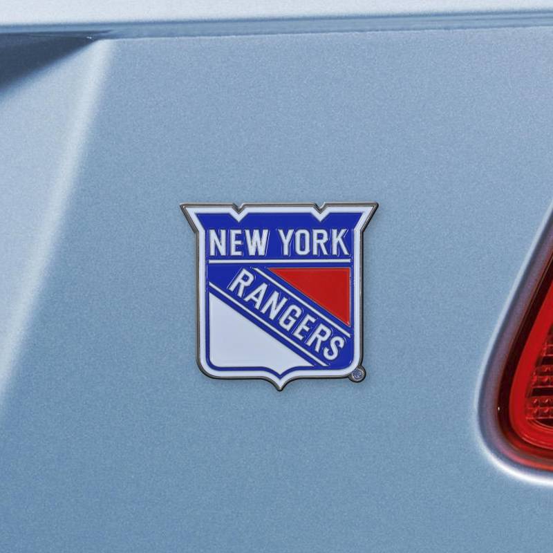 FANMATS NHL – New York Rangers Metall 3D Farbe Emblem 7,6 x 8,1 cm von FANMATS