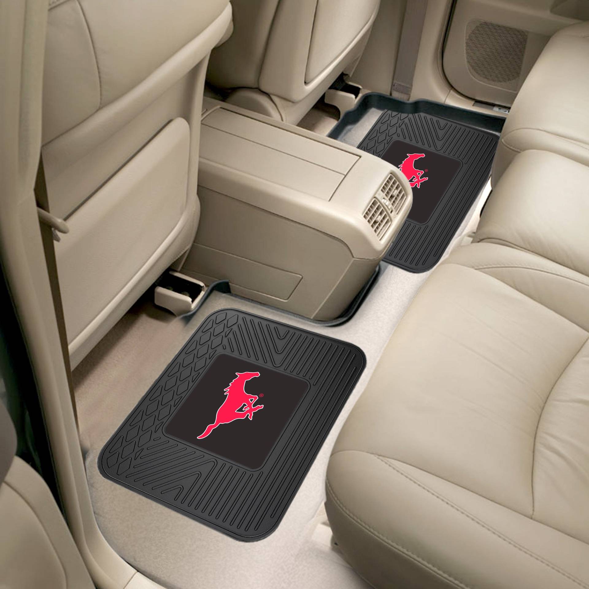 Fanmats Southern Methodist University Mustangs 13226 Strapazierfähige Vinyl-Matte (2 Stück), 35,6 x 43,2 cm, Schwarz von FANMATS