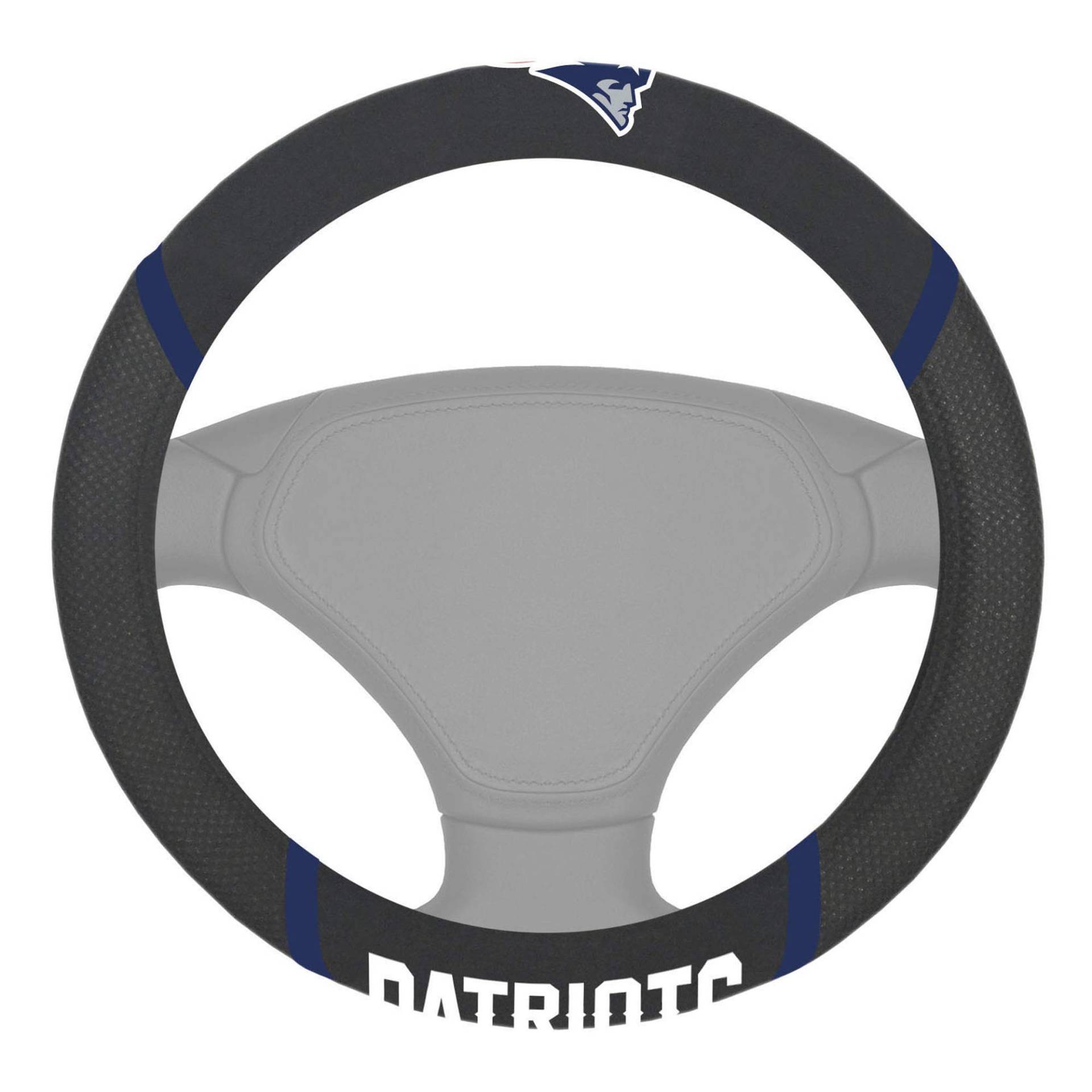 FANMATS Lenkradbezug, Schwarz, 38,1 cm Durchmesser, Universal, Bestickt, New England Patriots FANMATS Lenkradbezug, Schwarz, 38,1 cm Durchmesser, Universal, Bestickt, New England Patriots von FANMATS