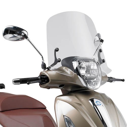 357A A357A|71 Windschutzscheibe Visier Windschutz + Befestigungen GIVI kompatibel mit Piaggio Beverly 125 300 350 2015 Motorrad Scooter von FAR