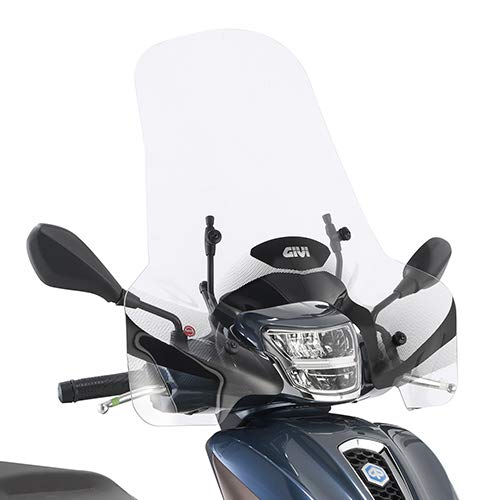 7057A A5615A|59 Windschutzscheibe Visier Windschutz + Befestigungen Givi kompatibel mit Piaggio Medley 125 150 2020 Motorrad Scooter von FAR