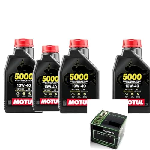 Wartungsset komplett mit 4 Litern Öl Motul 5000 10W40 + HF303 Ölfilter Hiflo Honda CB F Hornet 600 1998 2002 Wartungsset komplett mit 4 Litern Öl Motul 5000 10W40 + HF303 Ölfilter Hiflo Honda CB F Hornet 600 1998 2002 von FAR
