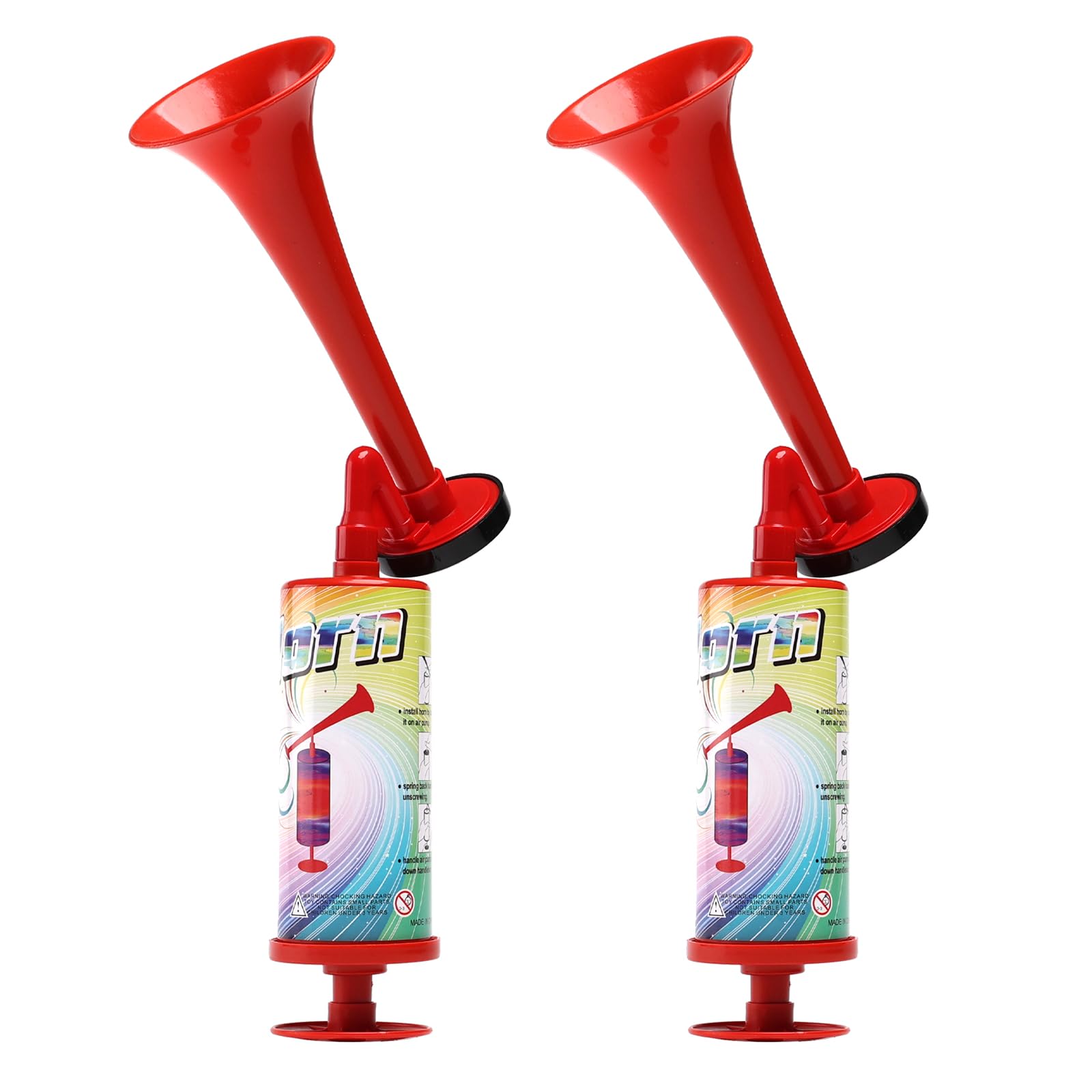 FARBIN Bootshorn, Bärenhorn, Handpumpe, Trompete, Lufthupe, Hupe, Lufthupe, tragbar, Party, für Stadion, Sportveranstaltungen, Skala (großes ABS-Horn, 2 Stück) von FARBIN