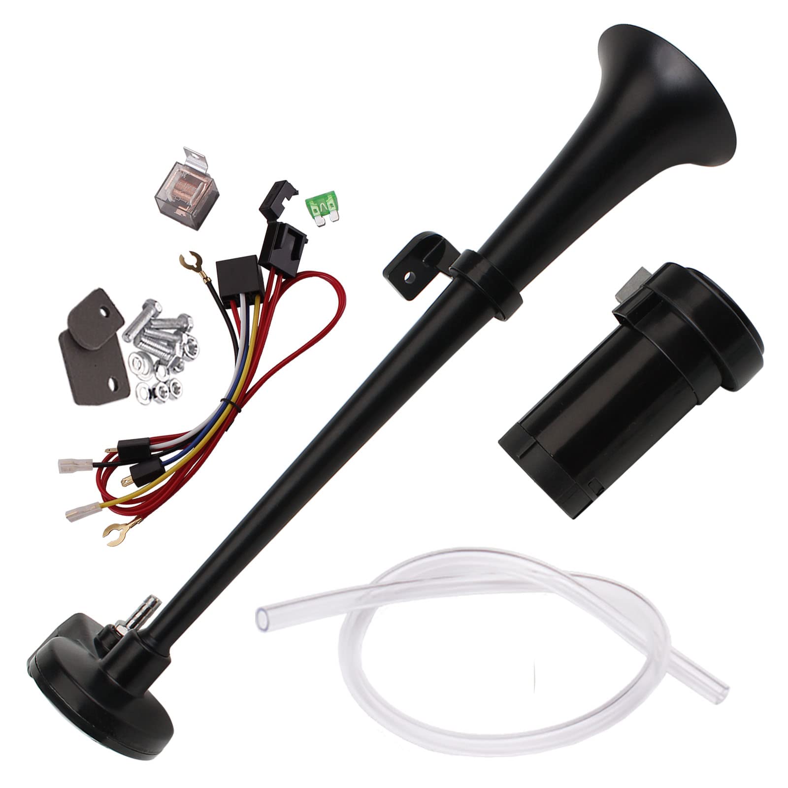 FARBIN Luft Hupe 12V Air Horn 150db LKW Lufthorn Drucklufthorn 18 Inch Auto Horns mit Kompressor für Auto PKW LKW Booten Motorrädern Zug Hupen Tgv Lkw Hupe von FARBIN