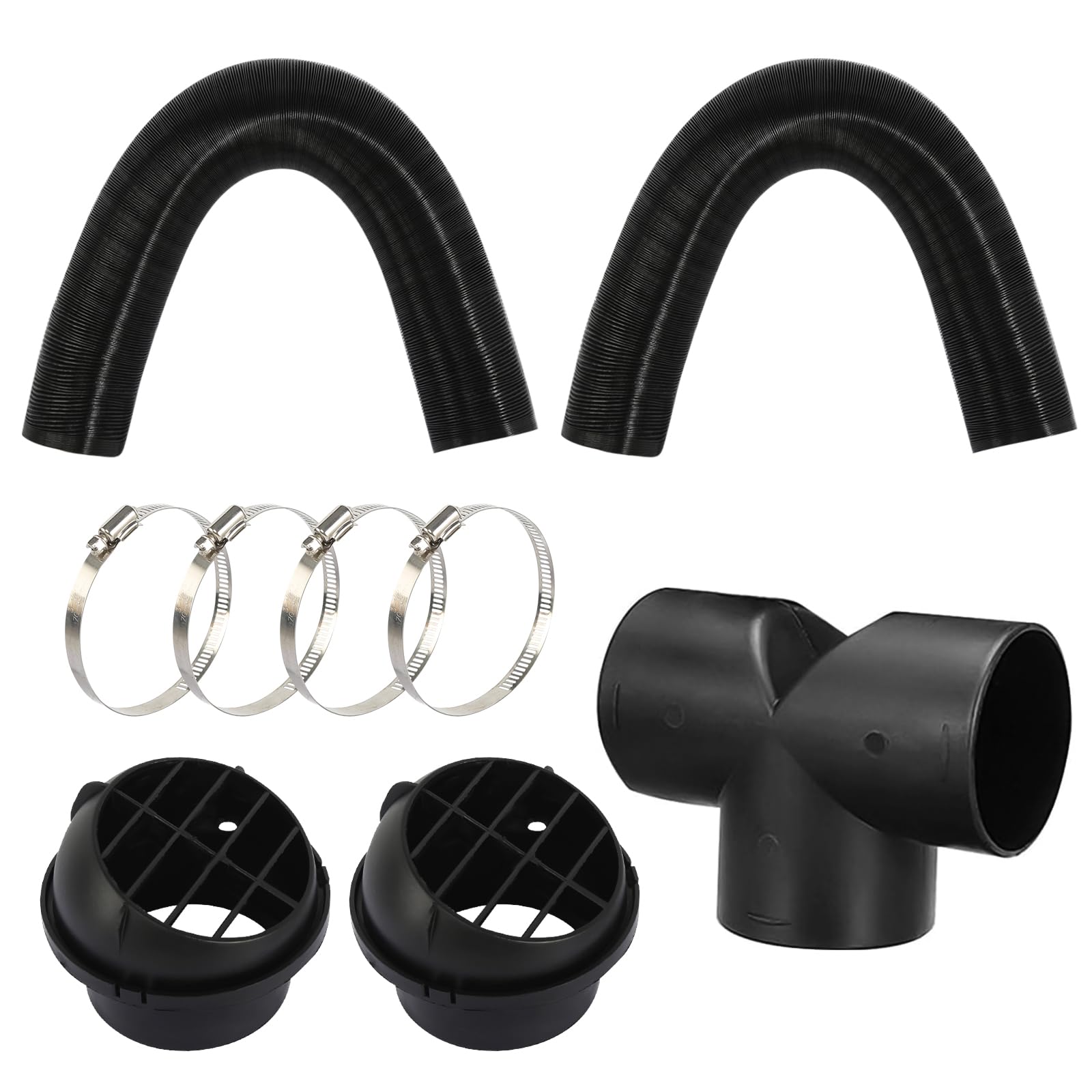 Diesel Standheizung Zubehör 75mm T-Rohr-Set Warmluftschlauch 75mm Auto Heizung Warmluftauslass Entlüftungsschlauch Clips Set Auto Heizung Rohr Kanal Autoluftheizer Zubehör Luftauslassset Webasto Diesel Standheizung Zubehör 75mm T-Rohr-Set Warmluftschlauch 75mm Auto Heizung Warmluftauslass Entlüftungsschlauch Clips Set Auto Heizung Rohr Kanal Autoluftheizer Zubehör Luftauslassset Webasto von FASBET