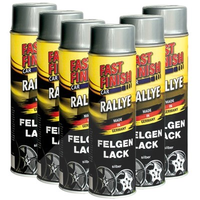 Fast Finish 6x 500ml RALLYE - Felgenlack Silber [Hersteller-Nr. 292842] von FAST FINISH