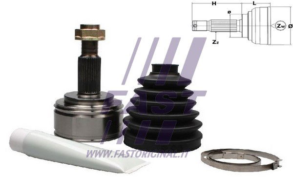 Gelenksatz, Antriebswelle radseitig Fast FT25093K Gelenksatz, Antriebswelle radseitig Fast FT25093K von FAST