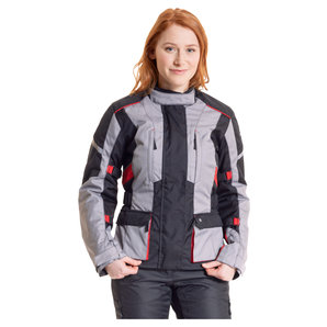 Fastway Touring Women 211 Textiljacke Grau Schwarz Rot von Fastway