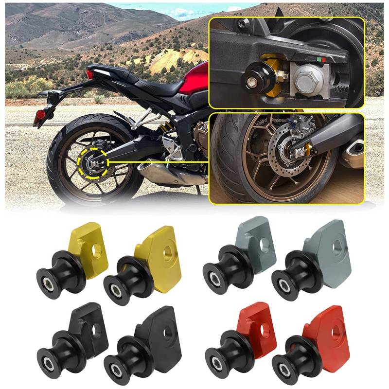 Motorrad Aluminium Hinterrad Gabel Achse Slider Schwinge Spulen Ständer Pick Up für H.onda CB650R CBR650R CB650F CBR650F CB CBR 650R 650F 2014 2015 2016 2017 2018 2019 2020 2021 2022 2023 (Rot) von Fayedenicy