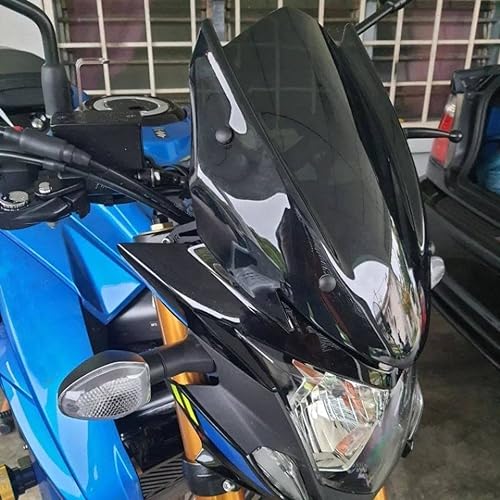 Motorrad Windschutzscheibe für GSX-S750 Frontverkleidung Windschutzscheibe Ablenker Visierschutz mit Halterung für Su.zuki GSX-S GSXS 750 GSXS750 2017 2018 2019 2020 2021 2022 2023 (Rauch) von FATExpress