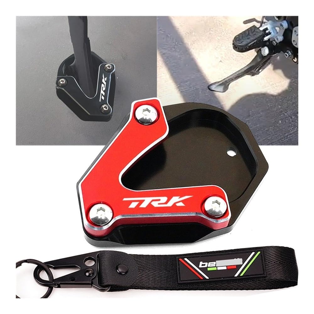 Fuß Pad Platte Vergrößern Basis Für TRK 702 TRK702 2022 2023 Motorrad Aluminium Ständer Fuß Seitenständer Verlängerung Vergrößerungspolster Trägerplatte Schlüsselanhänger Fuß Pad Platte Vergrößern Basis Für TRK 702 TRK702 2022 2023 Motorrad Aluminium Ständer Fuß Seitenständer Verlängerung Vergrößerungspolster Trägerplatte Schlüsselanhänger von FAUXIWS