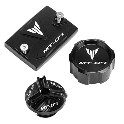 Öleinfülldeckel Stecker Abdeckung Für MT09 Mt 09 07 2014-2020 MT07 2021-2023 Zubehör Motorrad Vorne Und Hinten Brems Tankdeckel + Motoröl Füllstoff Kappe von FAUXIWS