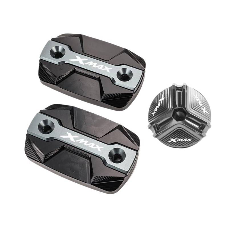 Öleinfülldeckel Stecker Abdeckung Für Xmax 300 2023 XMAX300 X-MAX 250 2017-2022 2023 Motorrad-Vorderradbremsflüssigkeitsbehälter-Abdeckung Motoröl-Einfülldeckel von FAUXIWS