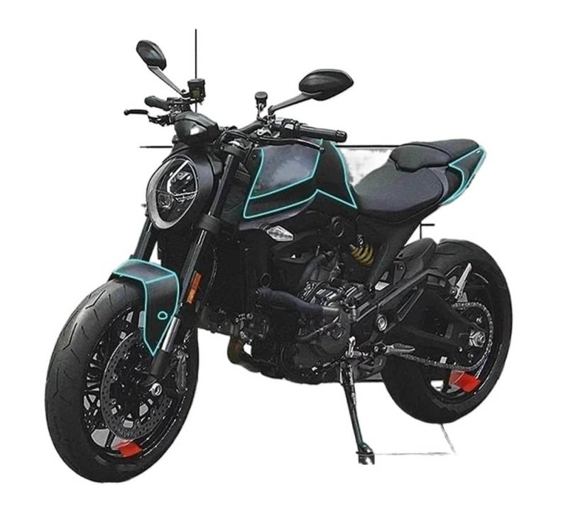 Tankpad Tankschutz FÜR Monster 950 Motorrad Körper Voll Kits Dekoration Carbon Verkleidung Emblem Aufkleber Aufkleber von FAUXIWS