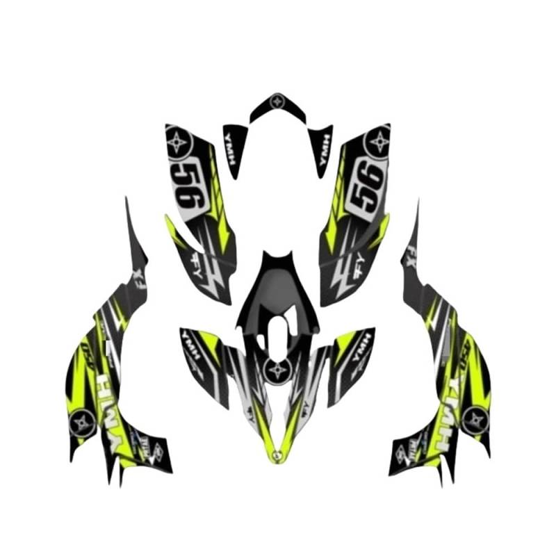 Tankpad Tankschutz Für 04-08 YFZ450R ATV 2004 2005 2006 2007 2008 2003 Grafik Kit Aufkleber Decals Motorrad Aufkleber von FAUXIWS