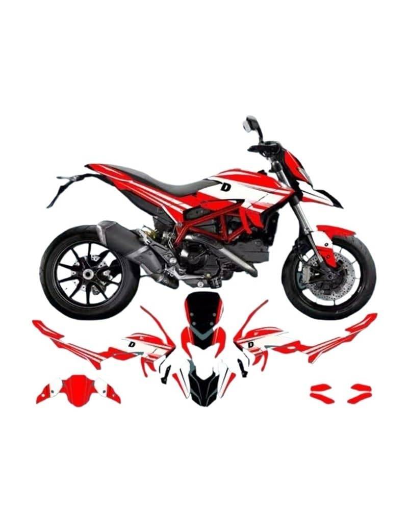 Tankpad Tankschutz Für Hyperstrada Hypermotard 821 2013 2014 2015 2016 Motorrad Dekorative Aufkleber Aufkleber Aufkleber von FAUXIWS