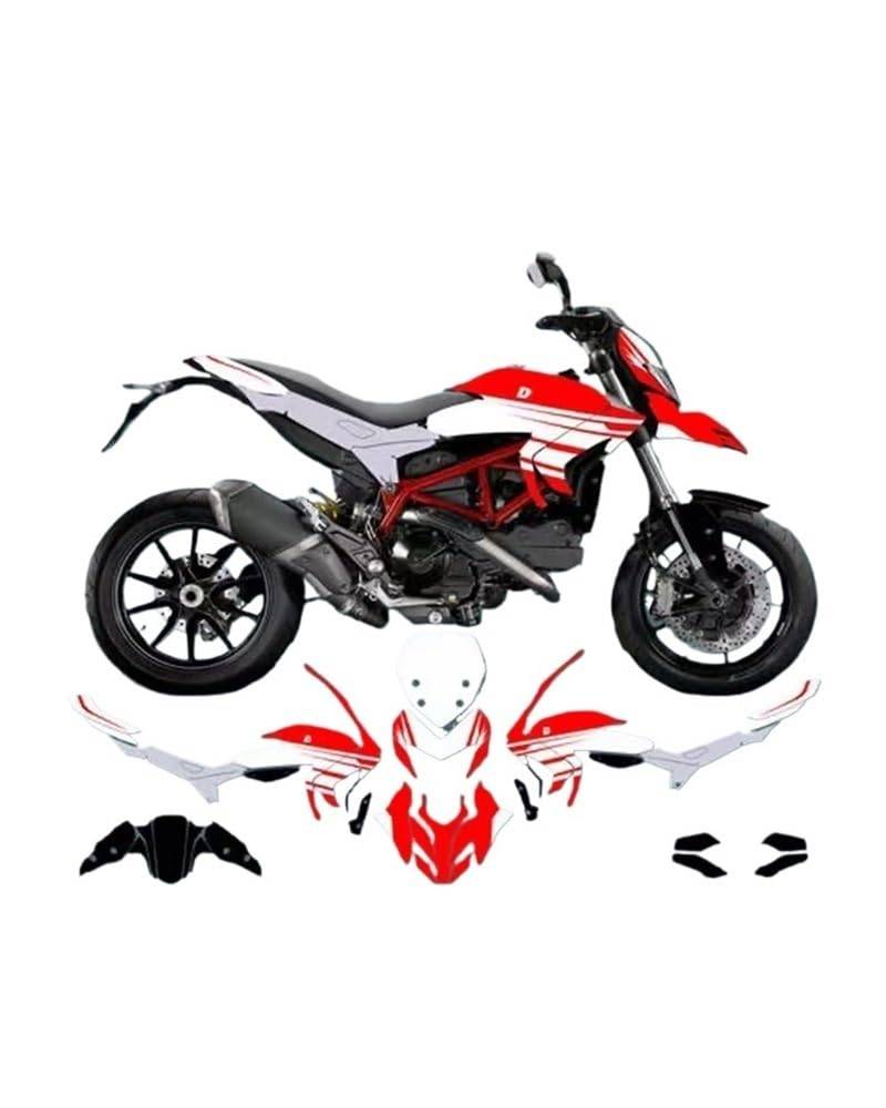 Tankpad Tankschutz Für Hyperstrada Hypermotard 821 2013 2014 2015 2016 Motorrad Dekorative Aufkleber Aufkleber Aufkleber von FAUXIWS