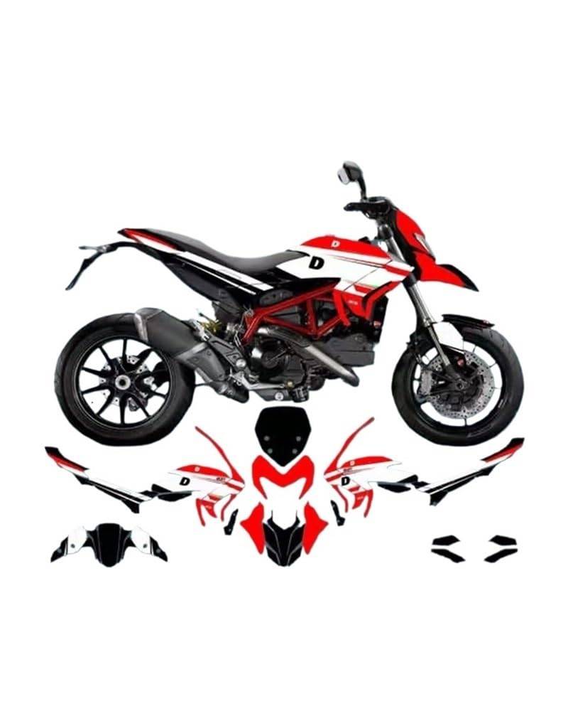 Tankpad Tankschutz Für Hyperstrada Hypermotard 821 2013 2014 2015 2016 Motorrad Dekorative Aufkleber Aufkleber Aufkleber von FAUXIWS