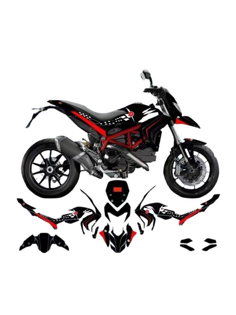 Tankpad Tankschutz Für Hyperstrada Hypermotard 821 2013 2014 2015 2016 Motorrad Dekorative Aufkleber Aufkleber Aufkleber von FAUXIWS