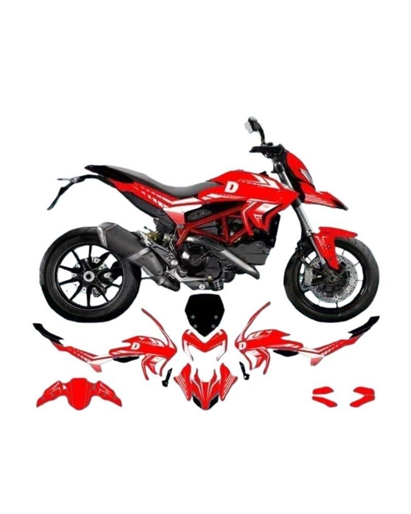 Tankpad Tankschutz Für Hyperstrada Hypermotard 821 2013 2014 2015 2016 Motorrad Dekorative Aufkleber Aufkleber Aufkleber von FAUXIWS