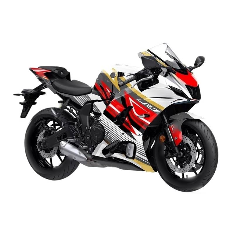 Tankpad Tankschutz Für YZF-R7 YZF R7 2021 2022 2023 Motorrad Grafik Kit Aufkleber Körper Verkleidung Reflektierende Aufkleber Grafik von FAUXIWS
