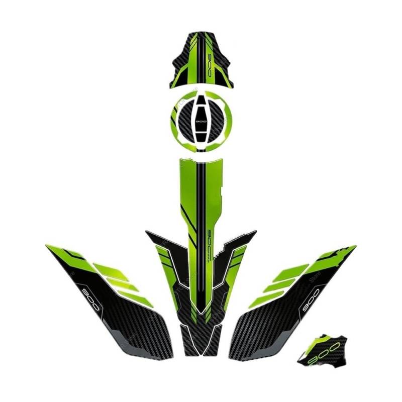 Tankpad Tankschutz Für Z900 Z 900 2023 2024 Aufkleber-Set Motorradzubehör Epoxidharz-Aufkleber von FAUXIWS