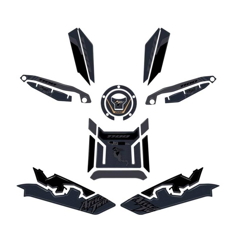 Tankpad Tankschutz Motorradzubehör Epoxidharz Aufkleber Schutz Kit Kraftstofftank Pad Für CRF 1100L Africa Twin CRF1100 2024 von FAUXIWS