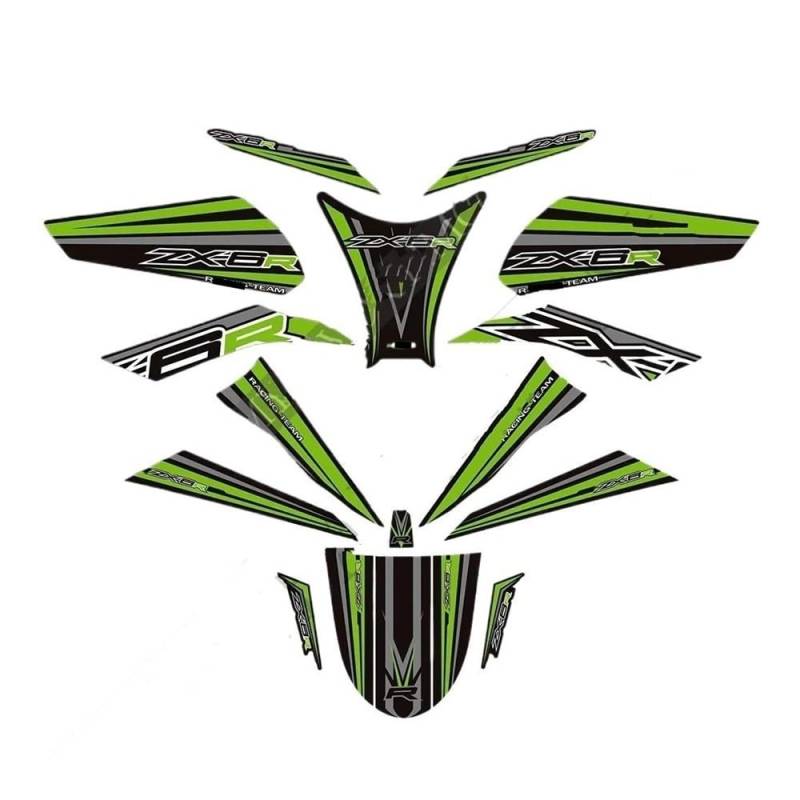 Tankpad Tankschutz Tank Pad Verkleidung Aufkleber Knie Protector Motorrad Für NI&nja ZX-6R ZX6R ZX 6R von FAUXIWS