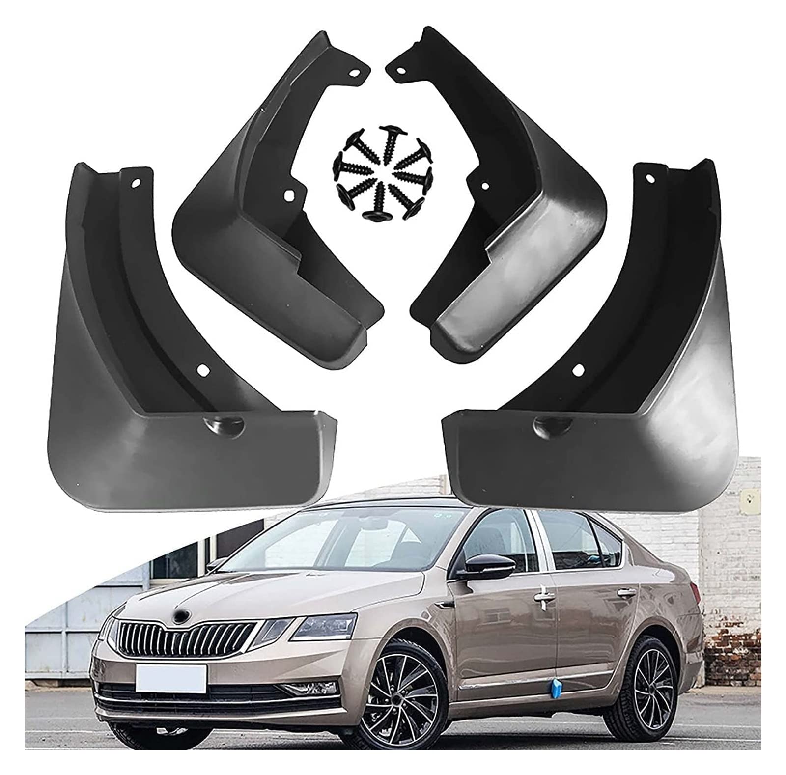 Für Skoda Octavia Wagen 2017-2019, Schmutzfänger, Kotflügel Vorne und Hinten, Spritzschutz Auto Kein Bohren nötig ABS Kunststoff,Spritzschutz, Kein Bohren Nötig, Mit Befestigungsschrauben Für Skoda Octavia Wagen 2017-2019, Schmutzfänger, Kotflügel Vorne und Hinten, Spritzschutz Auto Kein Bohren nötig ABS Kunststoff,Spritzschutz, Kein Bohren Nötig, Mit Befestigungsschrauben von FAYSXL