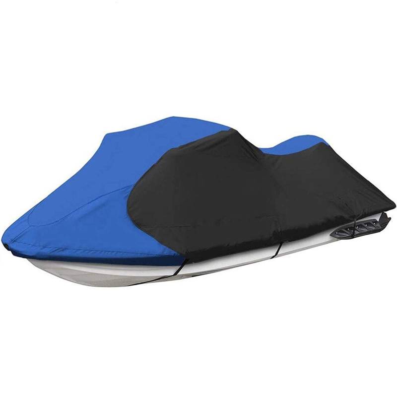 Jetski Bootsabdeckung, Spleißdesign Wasserdichtes Und Haltbares Jet Ski Cover Oxford-Tuch 210D Jet ski-Abdeckung für Waverunner, Sea DOO, Jetski, Yamaha,Blue+Black,2.9 * 3.4M von FBKPHSS