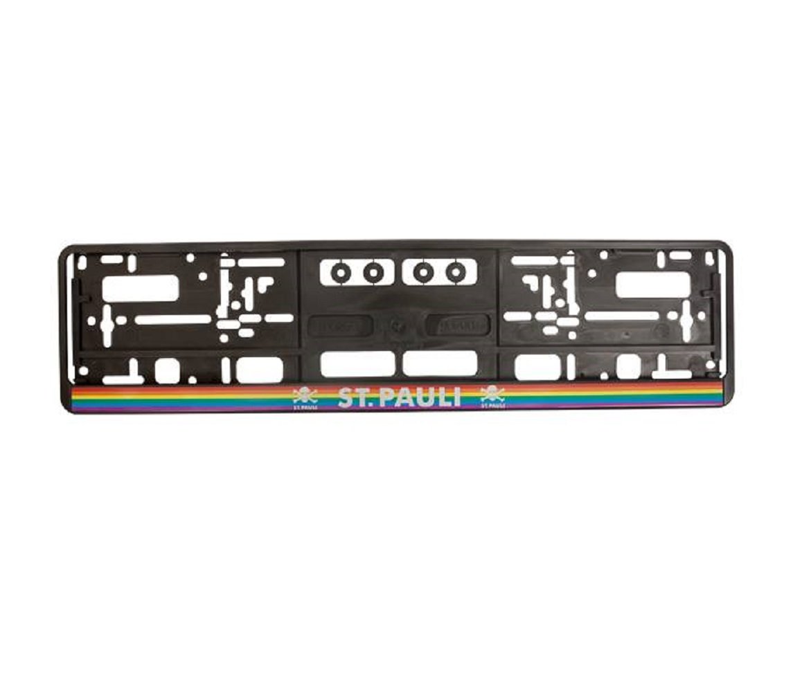 FC St. Pauli Nummernschildhalter Regenbogen (schwarz) von FC St. Pauli