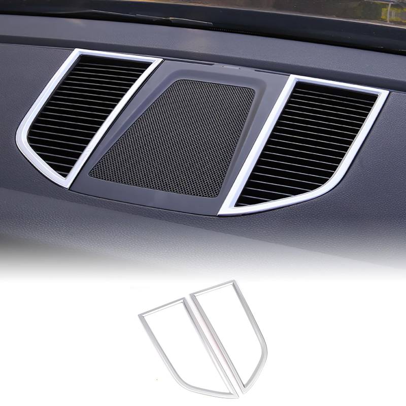 FDAIUN 1 Paia ABS Silberne Mittelkonsole Armaturenbrett Klimaanlage Vent Cover Trim nnen Zubehör für Porsche Macan 2014-2023 von FDAIUN