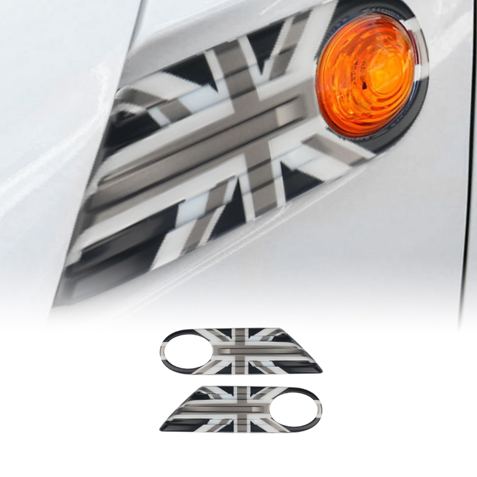 FDAIUN ABS Modell B Seitenblinker-Einfassungen 2-teiliges Auto Seitenblinker Repeater Rahmenset für BMW Mini Cooper R55 Clubman R56 Hatchback 2009-2013 Union Jack Gray FDAIUN ABS Modell B Seitenblinker-Einfassungen 2-teiliges Auto Seitenblinker Repeater Rahmenset für BMW Mini Cooper R55 Clubman R56 Hatchback 2009-2013 Union Jack Gray von FDAIUN