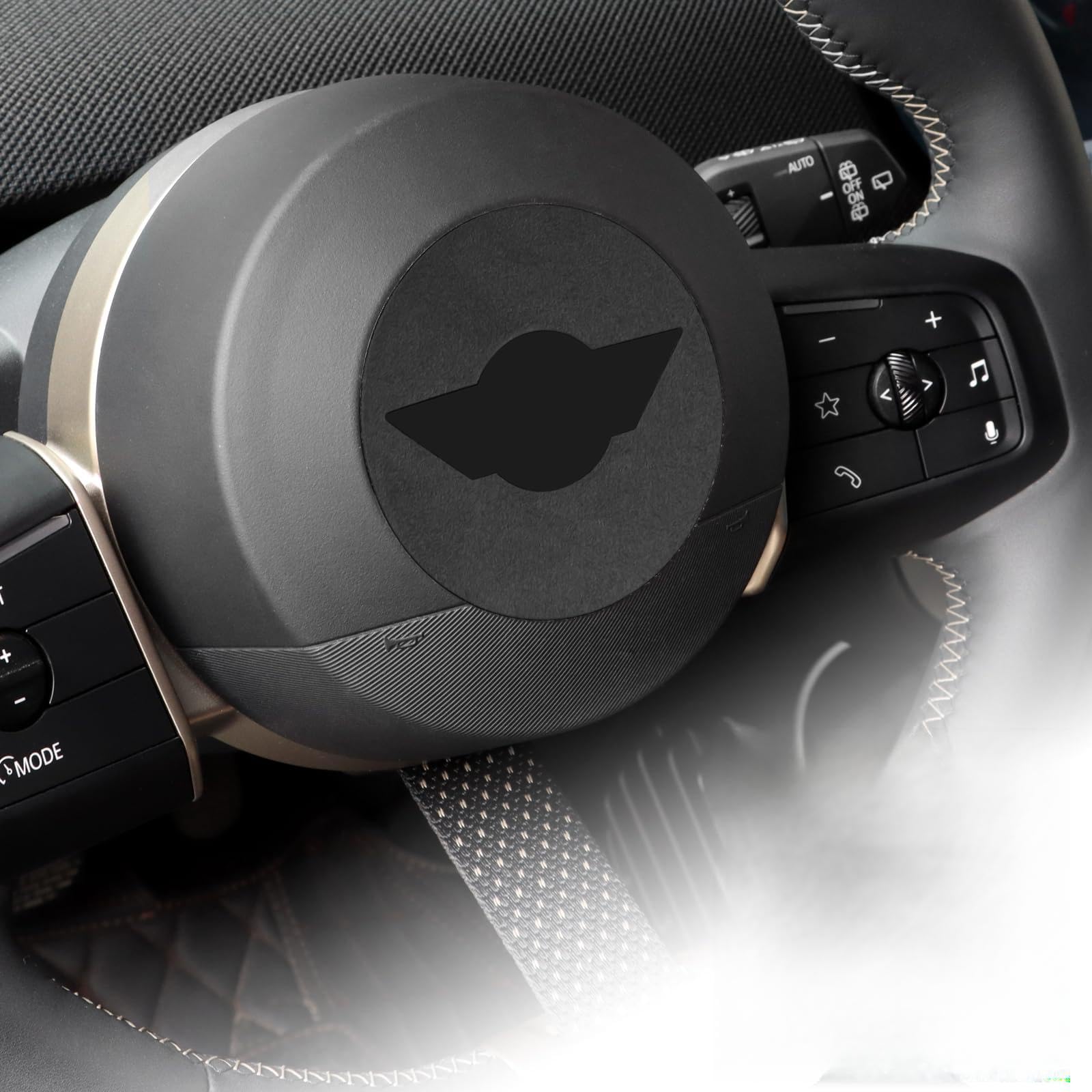 FDAIUN Alcantarn Auto-Lenkrad Abdeckung Emblem Aufkleber Lenkrad-Mittelmarkierung Dekorative Innenbereich Für Mini Cooper J01 E SE/EV U25 Countryman F65 F66 F67 Cooper S 2024-2025 Zubehör FDAIUN Alcantarn Auto-Lenkrad Abdeckung Emblem Aufkleber Lenkrad-Mittelmarkierung Dekorative Innenbereich Für Mini Cooper J01 E SE/EV U25 Countryman F65 F66 F67 Cooper S 2024-2025 Zubehör von FDAIUN