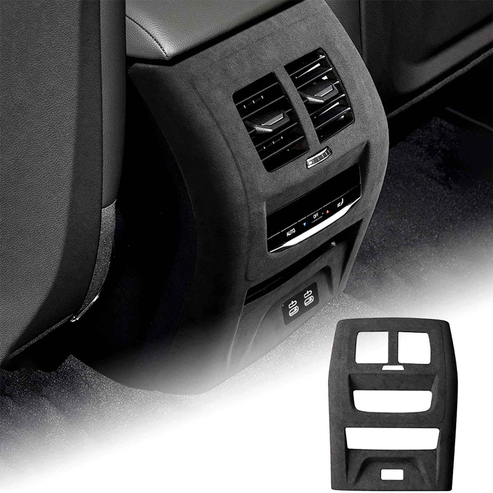 FDAIUN Alcantarn Hinten Lüftungsgitter AC Vent Ersatzluftkonsole Lüftungsgitter Accessories für BMW X3X4 G01 G02 2020 2021 2022 2023 Schwarz von FDAIUN