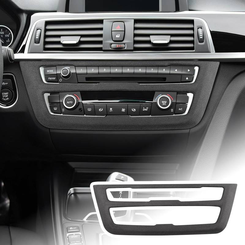 FDAIUN Auto Armaturenbrett CD Panel Abdeckung Performance Wildleder Aufkleber für BMW 3er F30 F31 F34 3GT F32 F33 F36 2013 2014 2015 2016 2017 2018 2019 Dekoration Zubehör Schwarz von FDAIUN