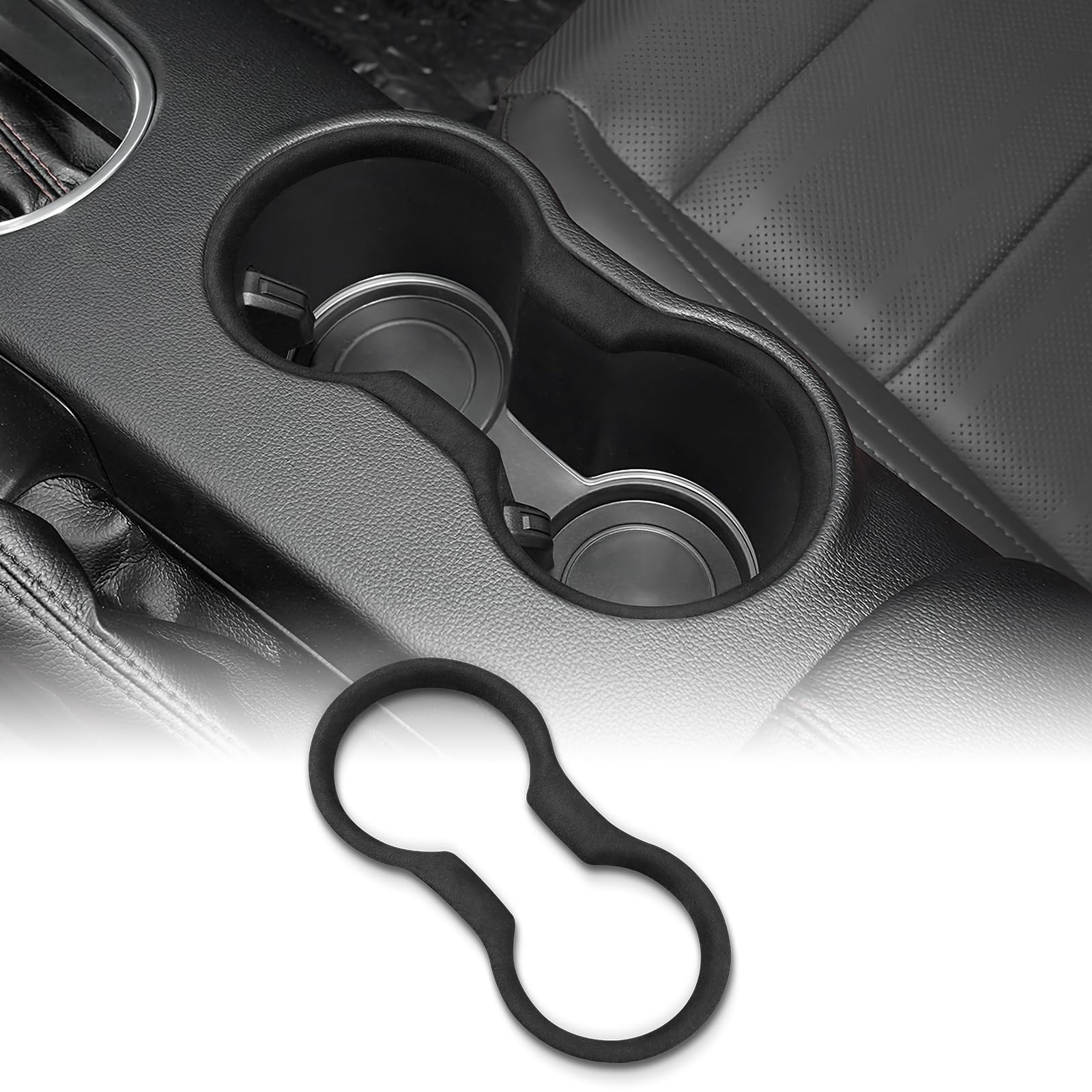 FDAIUN für Ford Mustang 2015-2025 Alcantarn Mittelkonsole Getränkebecher Flaschenhalter Rahmeneinsätze Innenausstattung Zubehör Schwarz FDAIUN für Ford Mustang 2015-2025 Alcantarn Mittelkonsole Getränkebecher Flaschenhalter Rahmeneinsätze Innenausstattung Zubehör Schwarz von FDAIUN