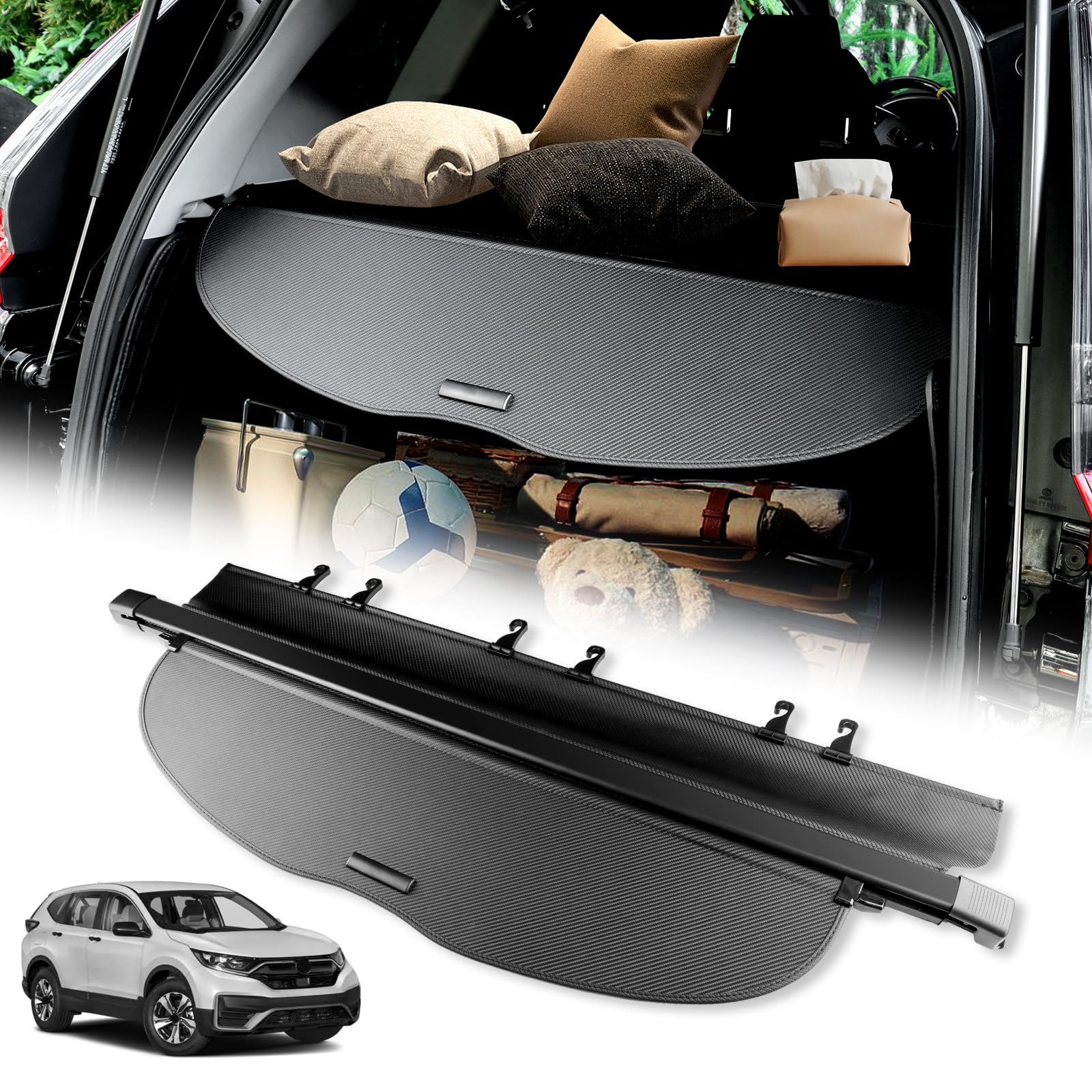FDAIUN Für Honda C-RV CRV 2017-2022 Laderaumabdeckung Kofferraum PVC Karbonfaser-Muster Ablagen Einziehbare Cargo Abdeckung Kofferraumabdeckung Ausziehbar Rollo Innere Zubehör FDAIUN Für Honda C-RV CRV 2017-2022 Laderaumabdeckung Kofferraum PVC Karbonfaser-Muster Ablagen Einziehbare Cargo Abdeckung Kofferraumabdeckung Ausziehbar Rollo Innere Zubehör von FDAIUN