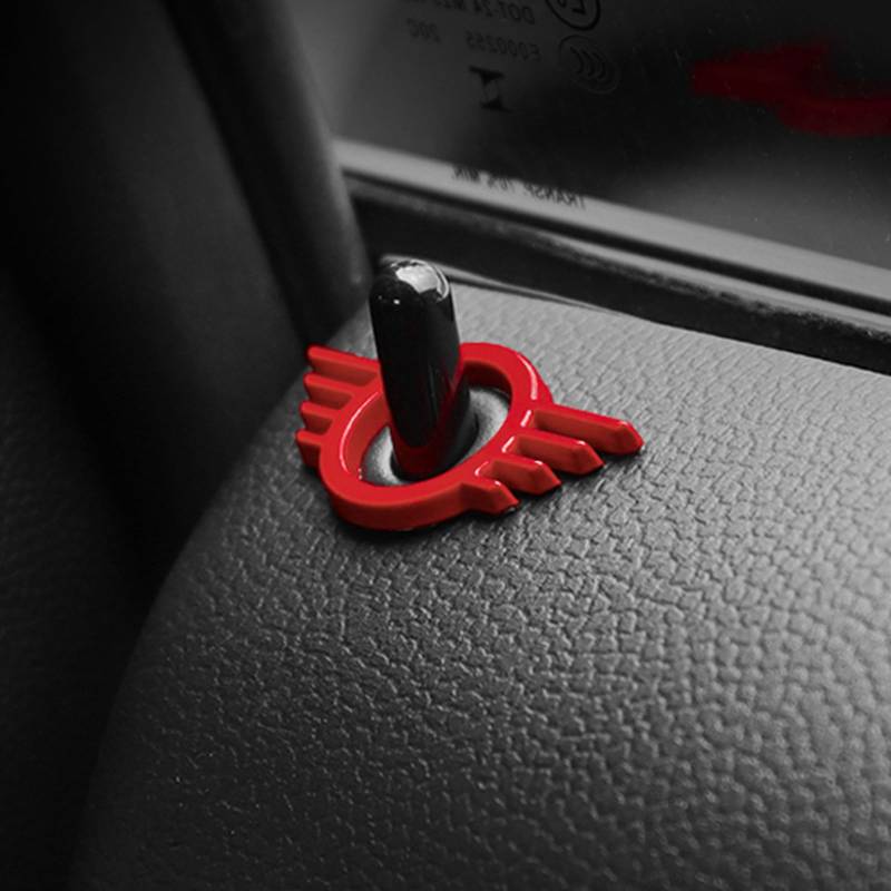 FDAIUN Speiseöl Tür Heben Schalter Taste Panel dekorative Rahmen Abdeckung Trim Aufkleber für Mini Cooper F54 F55 F56 F57 F60 R55 R56 R57 R58 R59 Zubehör 1Stück (Rot) von FDAIUN