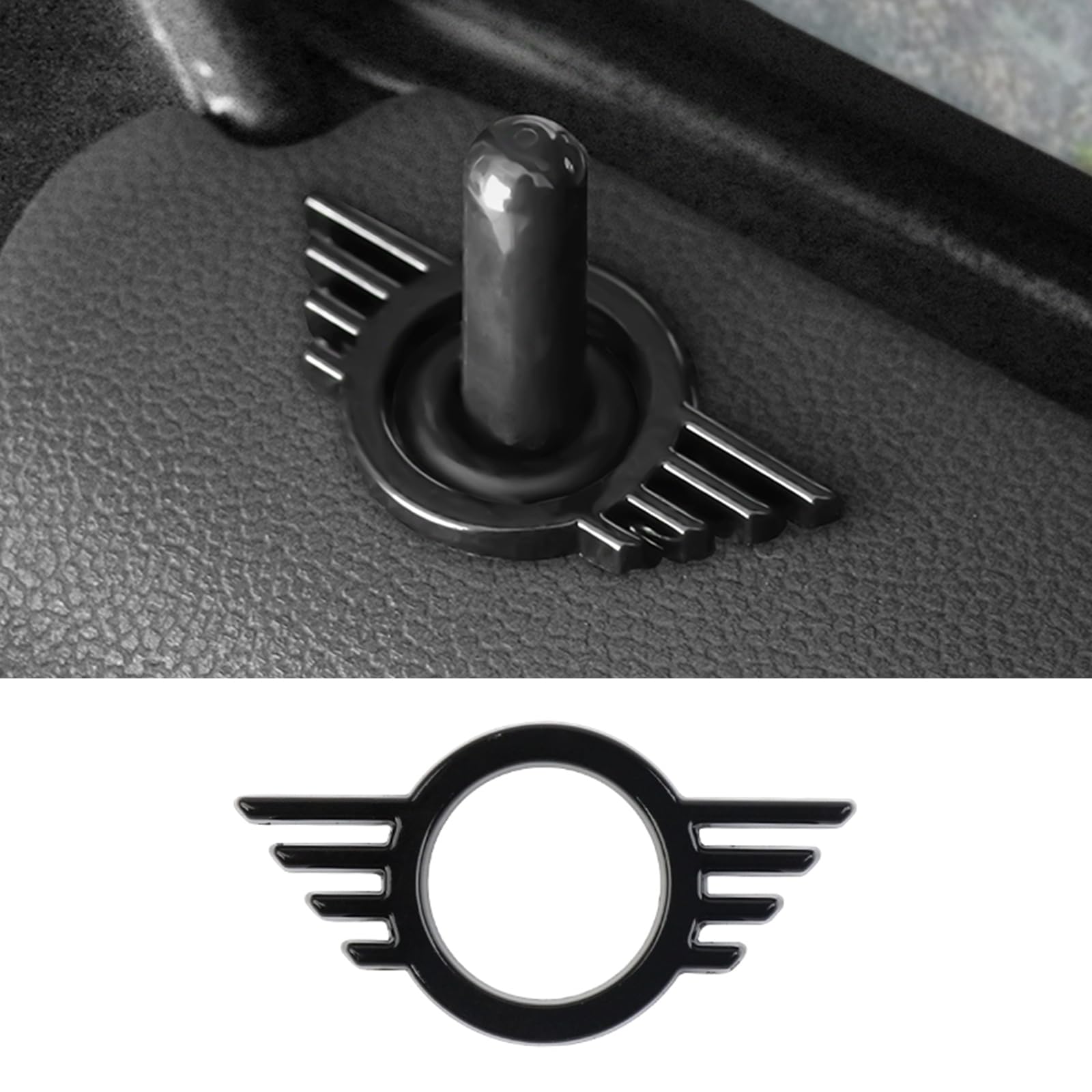FDAIUN Speiseöl Tür Heben Schalter Taste Panel dekorative Rahmen Abdeckung Trim Aufkleber für Mini Cooper F54 F55 F56 F57 F60 R55 R56 R57 R58 R59 Zubehör 1Stück (Schwarz) von FDAIUN