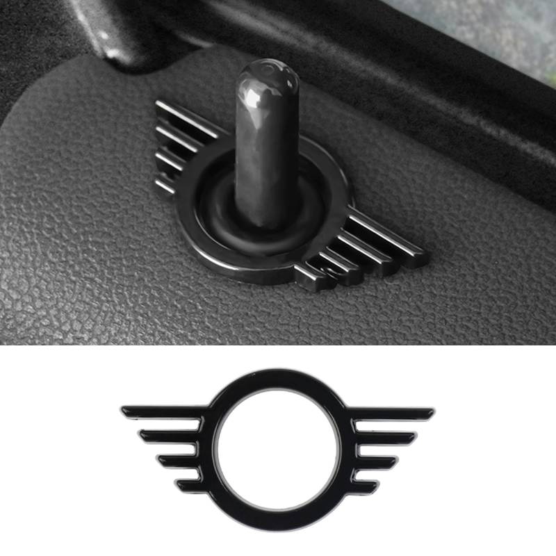 FDAIUN Speiseöl Tür Heben Schalter Taste Panel dekorative Rahmen Abdeckung Trim Aufkleber für Mini Cooper F54 F55 F56 F57 F60 R55 R56 R57 R58 R59 Zubehör 1Stück (Schwarz) von FDAIUN