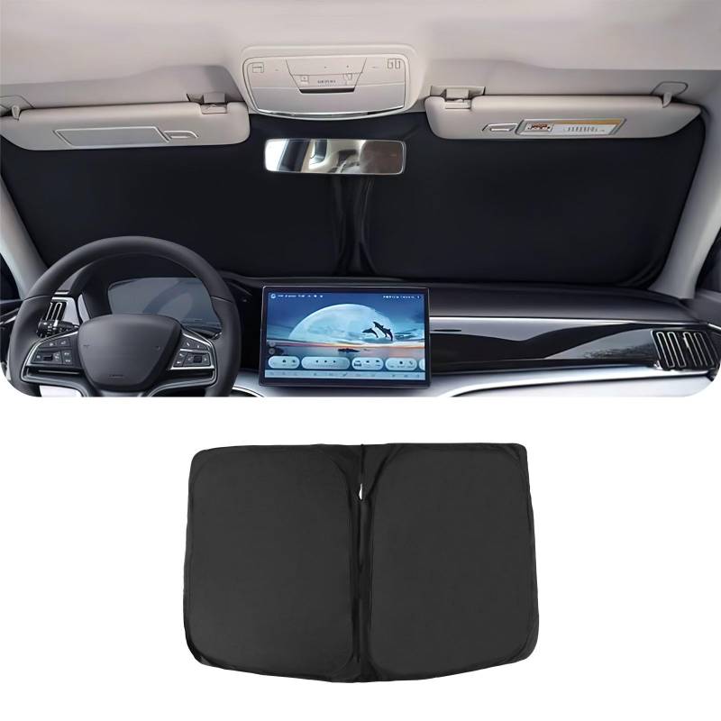 FDAIUN für 17-25 Mazda CX-5 Zubehör Sonnenschutz Auto Frontscheibe Innen,Sonnenschirm Auto Frontscheibe,Sonnenblende Auto Frontscheibe UV-Schutz (Schwarz) von FDAIUN