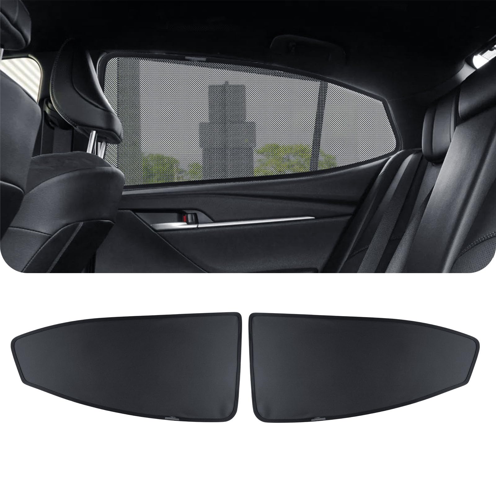 FDAIUN für 2024-2025 Toyota Camry Zubehör Sonnenschutz Auto Frontscheibe Innen,Sonnenschirm Auto Frontscheibe,Sonnenblende Auto Frontscheibe UV-Schutz (Hinteres Seitenfenster) von FDAIUN