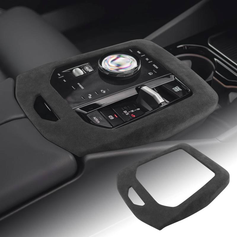 FDAIUN für BMW 5er G60 i5 2024 2025 ABS Alcantarn Auto Schaltpaneel Abdeckung Mittelkonsole Gangschaltung Dekoration Interieur Aufkleber Trim Zubehör von FDAIUN