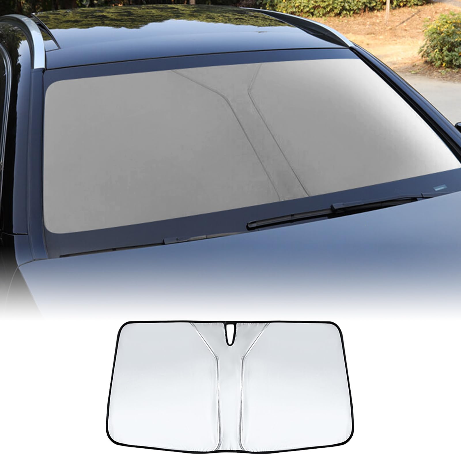 FDAIUN für BMW x1/ix1 u11 2022 2023 2024 Auto Windschutzscheibe Sonnenschutz Frontscheibe Faltbarer Sonnenschirm Blockiert UV-Strahlen Sonnenblende Schutz(Silber) von FDAIUN