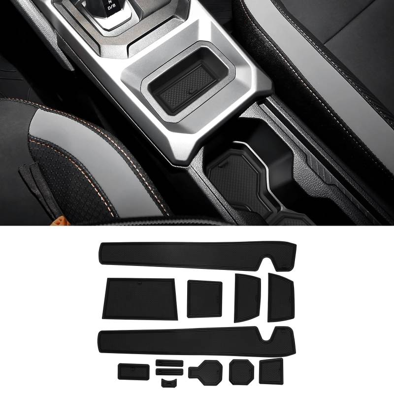 FDAIUN für Dacia Duster 3 2024 2025 Antirutschmatten Slip Mats Mittelkonsole Becherhalter Türnaht Matten Dacia Duster 3 Zubehör (Schwarzer Rand) von FDAIUN