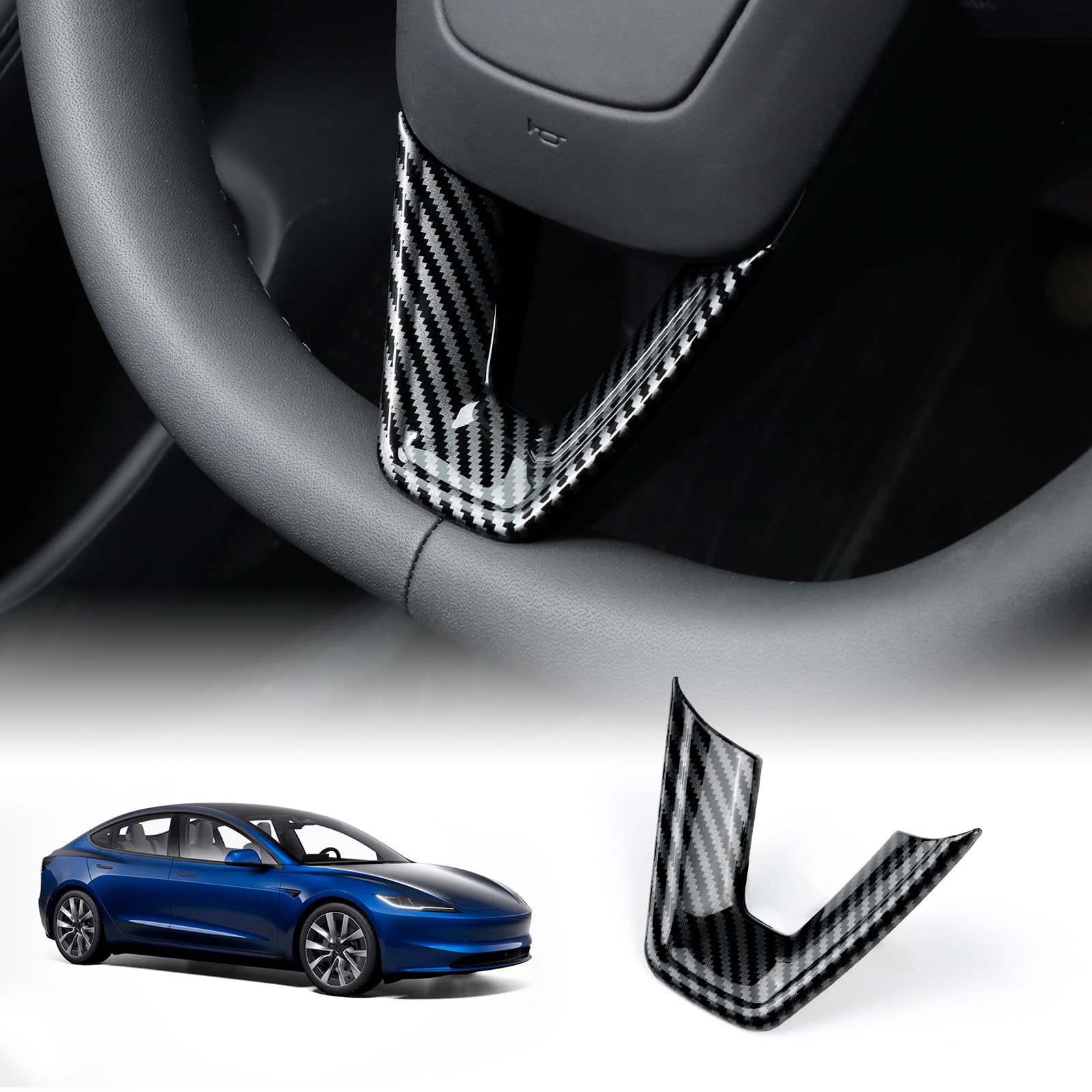FDAIUN für Tesla Model Y Juniper 2025 Model 3 Highland 2024 Kohlefaser Auto-Lenkrad Kinnaufkleber Aufkleber Dekoration Innenbereich zubehör FDAIUN für Tesla Model Y Juniper 2025 Model 3 Highland 2024 Kohlefaser Auto-Lenkrad Kinnaufkleber Aufkleber Dekoration Innenbereich zubehör von FDAIUN